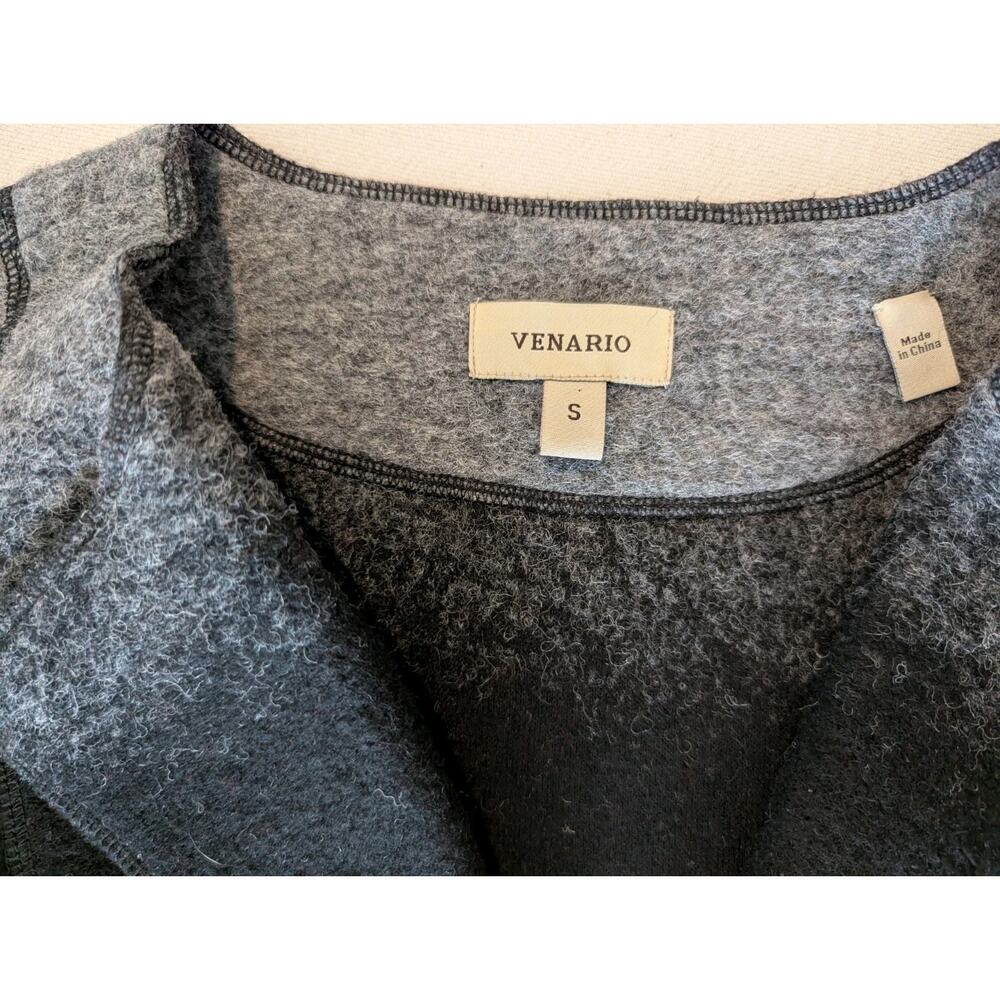 Venario Zip Front Jacket Black Red Ombré Modern Minimalist Small - Picture 3 of 8